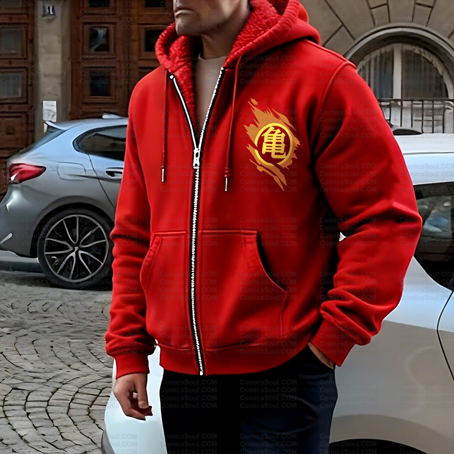 Unisex Graphic Streetwear Vintage Zipper Cardigan Plush Hoodid