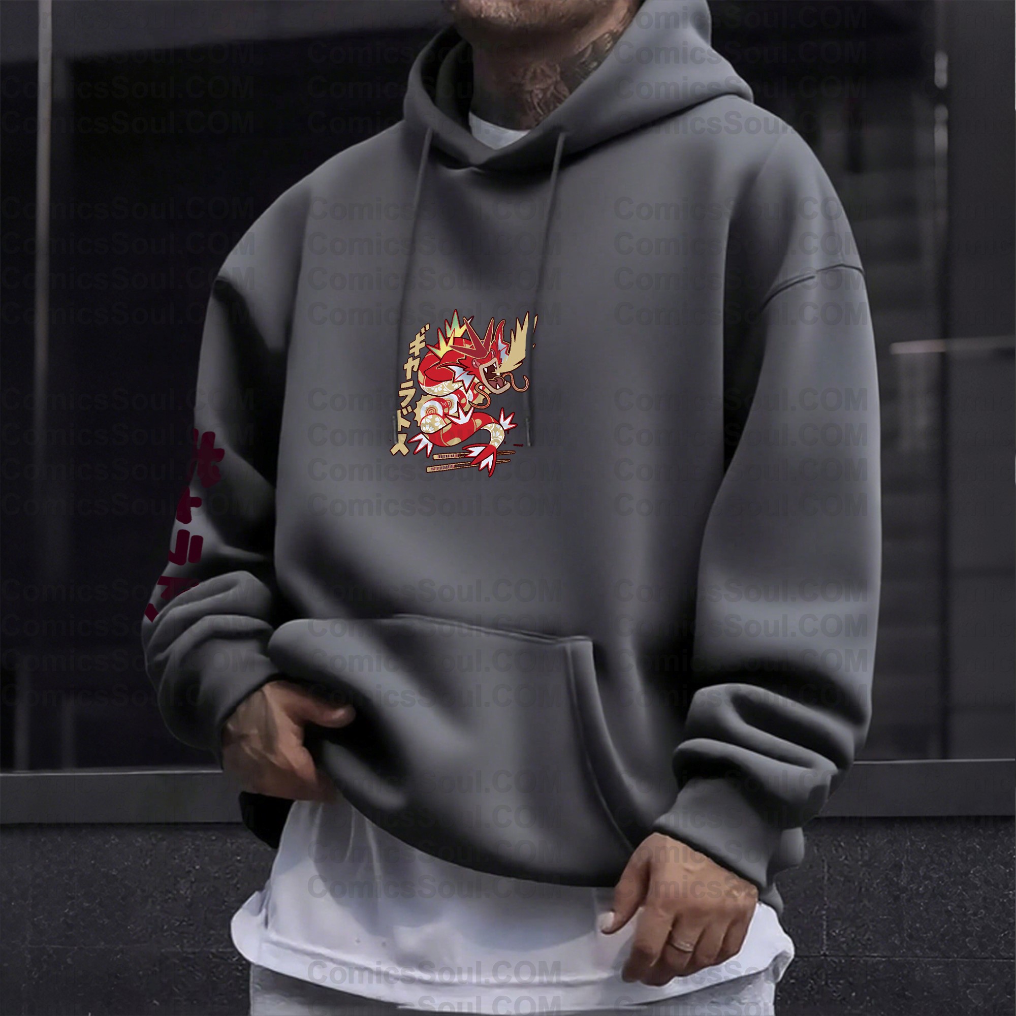 Plus Velvet Unisex Anime Graphic Streetwear Vintage Hoodie