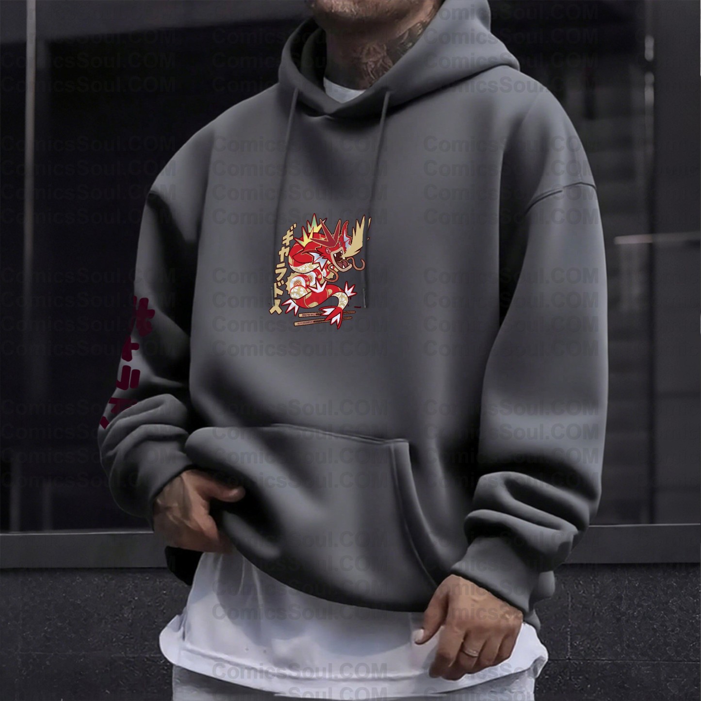 Plus Velvet Unisex Anime Graphic Streetwear Vintage Hoodie