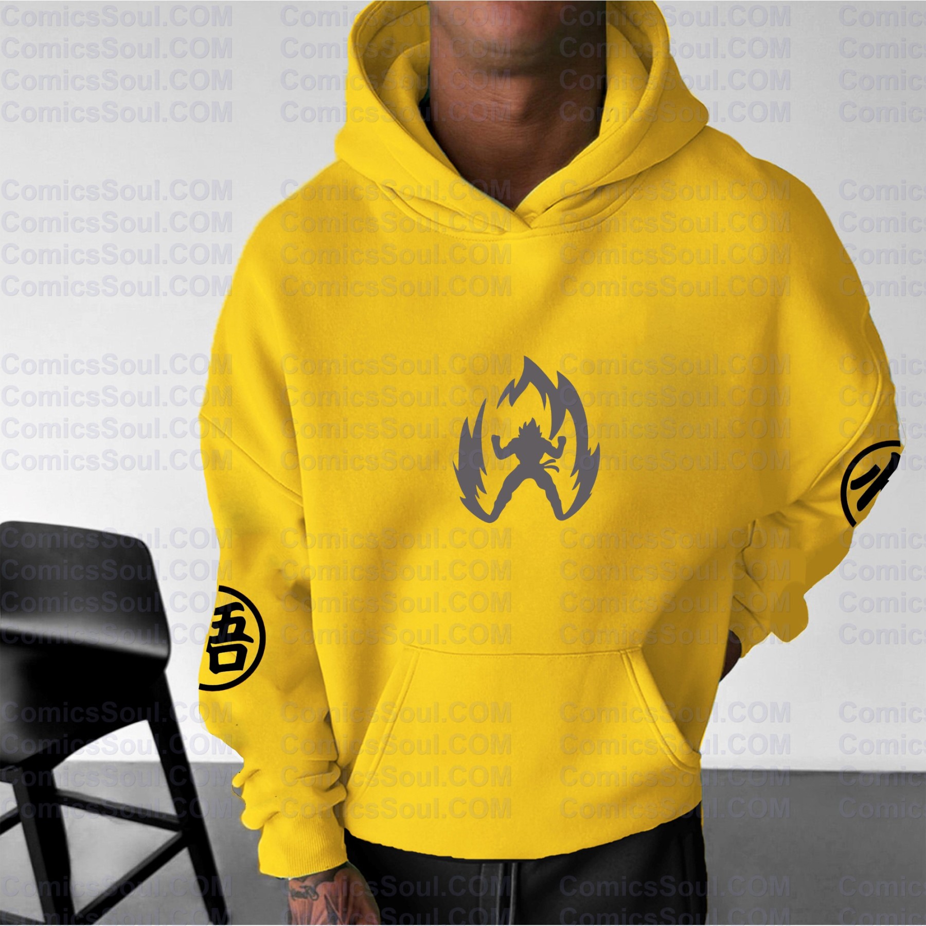 Plus Velvet Unisex Anime Graphic Streetwear Vintage Hoodie