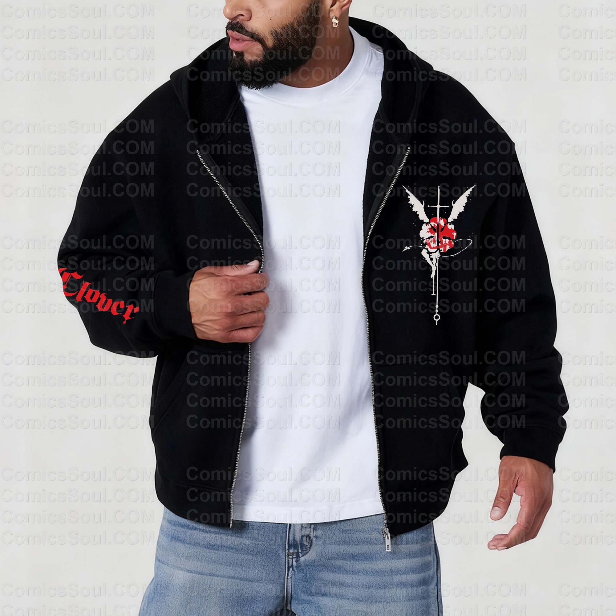 Unisex Graphic Streetwear Vintage Zipper Cardigan Plush Hoodie