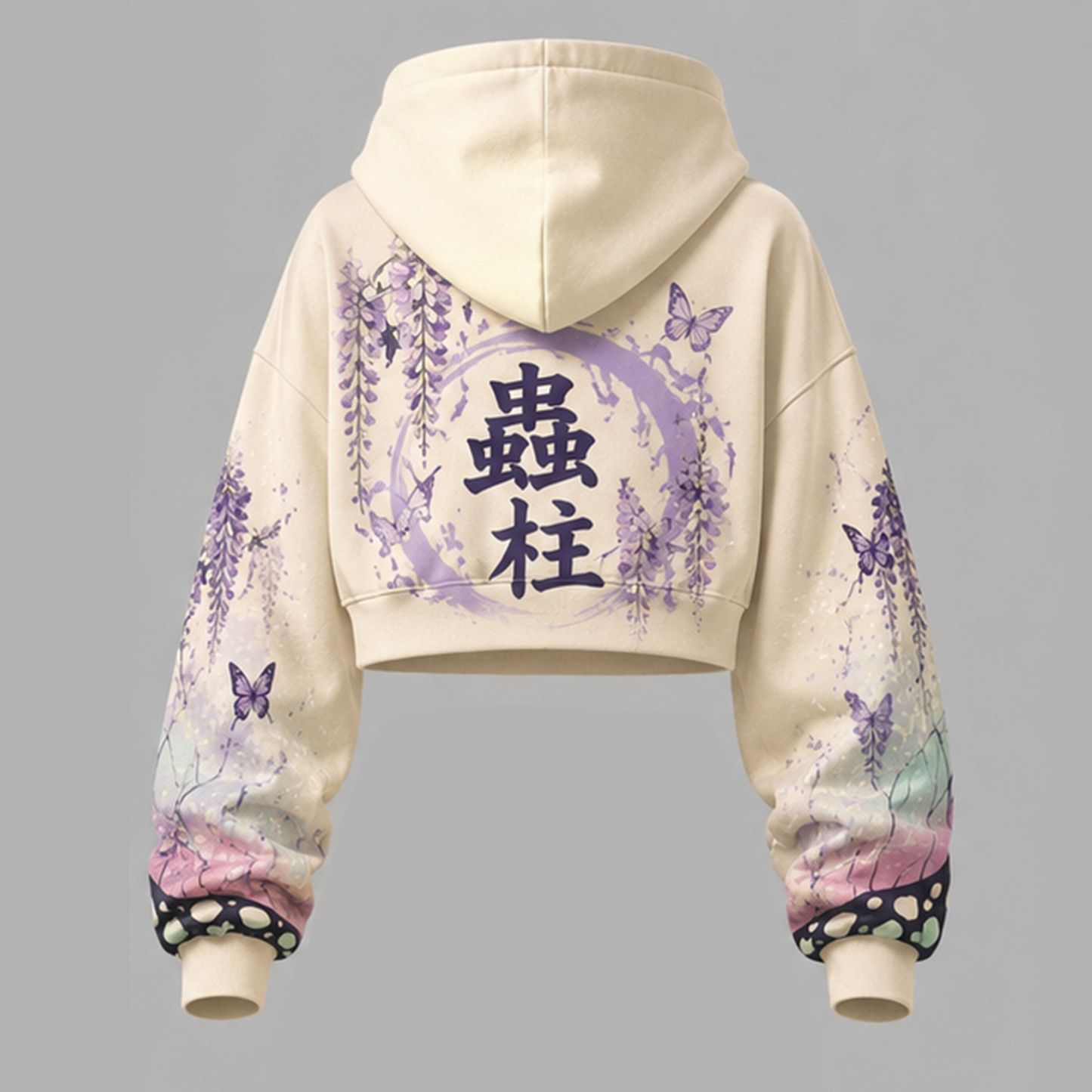 Demon Slayer Cropped Long Sleeve Hoodie & High Waist Jogger Pants Two Piece