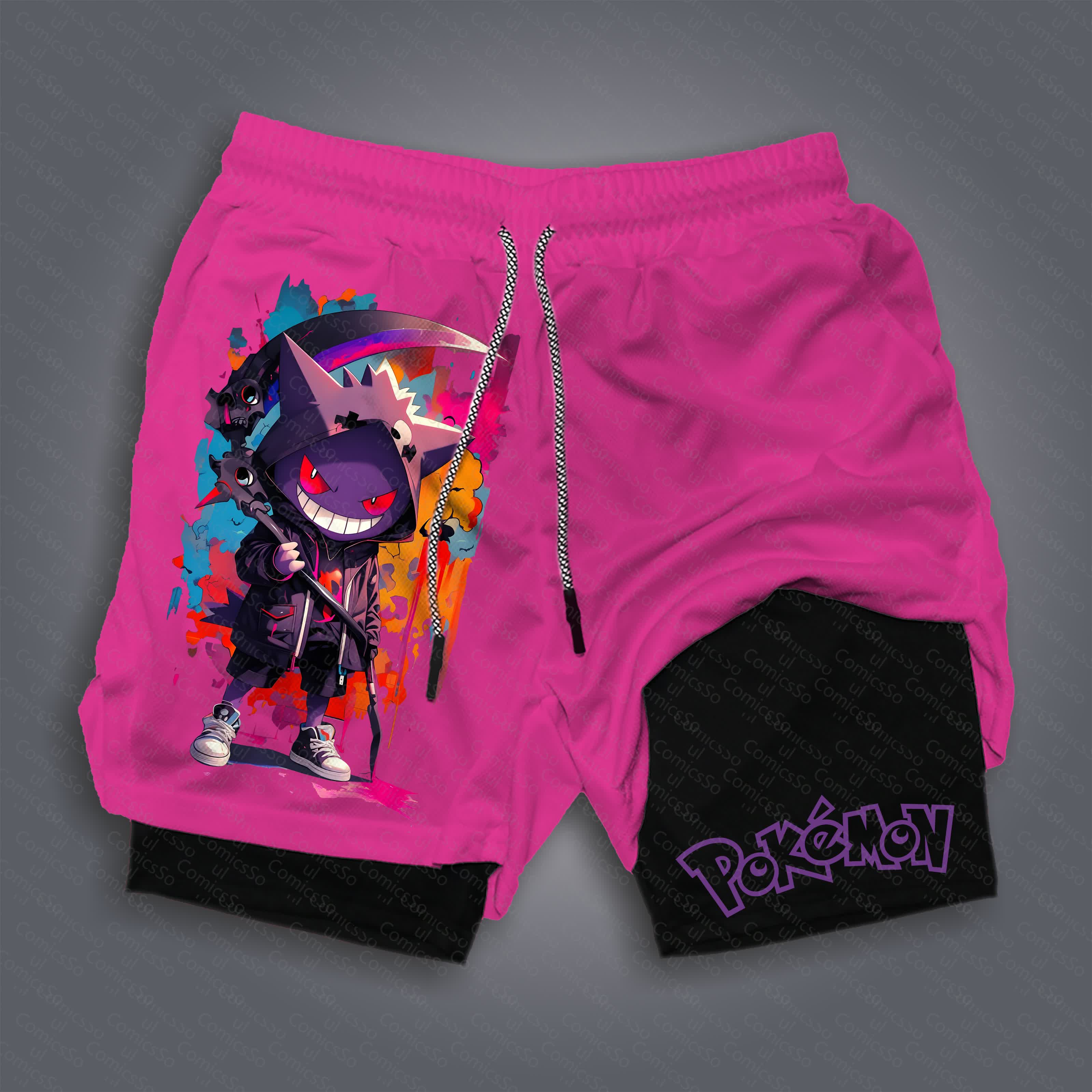 Unisex  “Pokémon” Casual Anime Streetwear Gym Shorts
