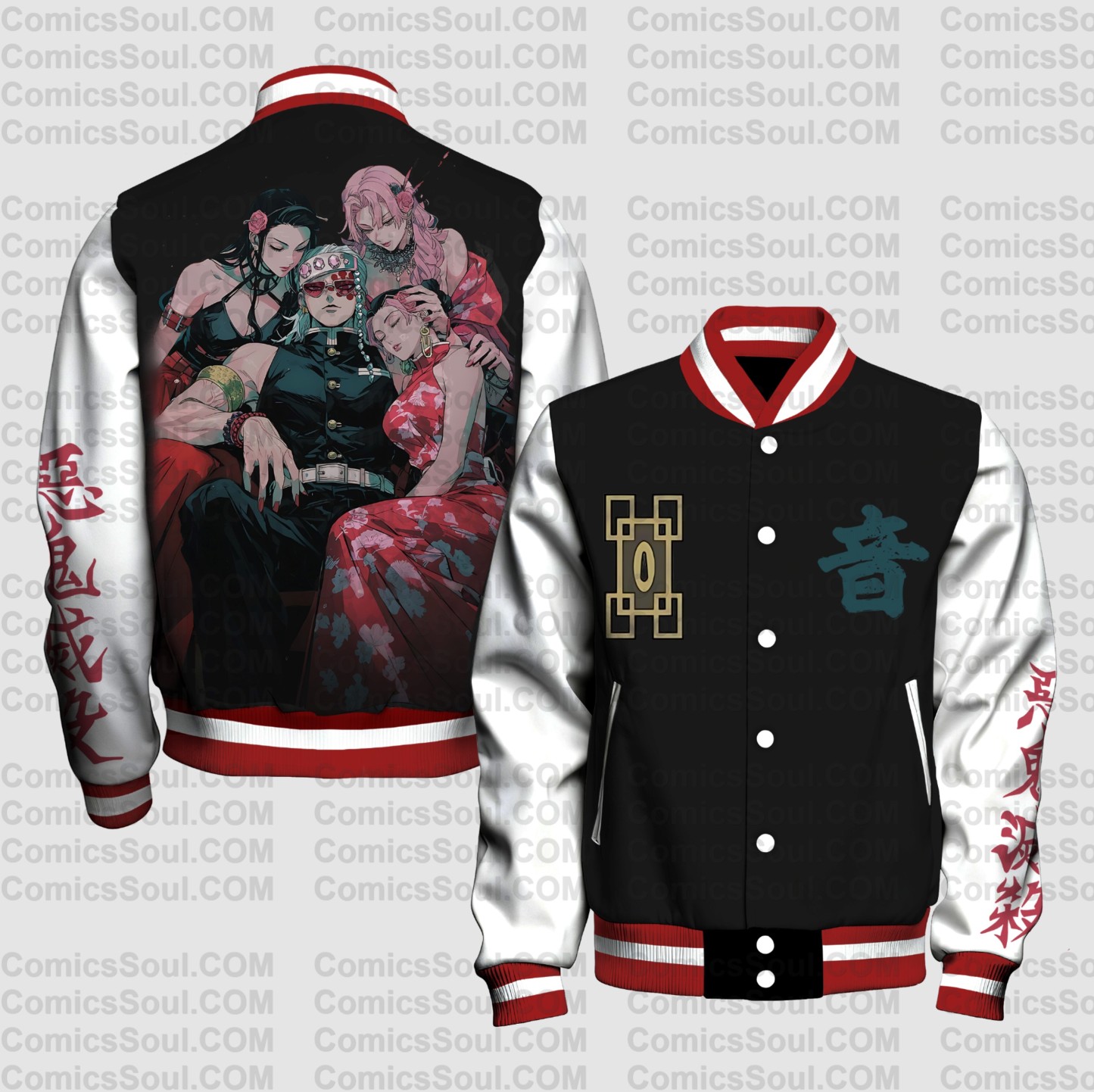 Spring And Autumn Unisex Casual Streetwear Fashion Jacket | Demon Slayer