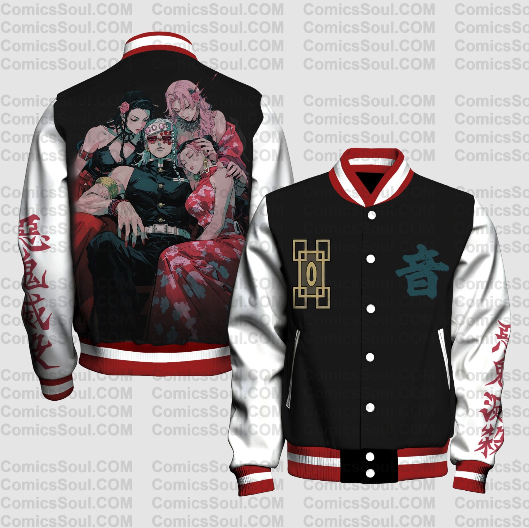Spring And Autumn Unisex Casual Streetwear Fashion Jacket | Demon Slayer