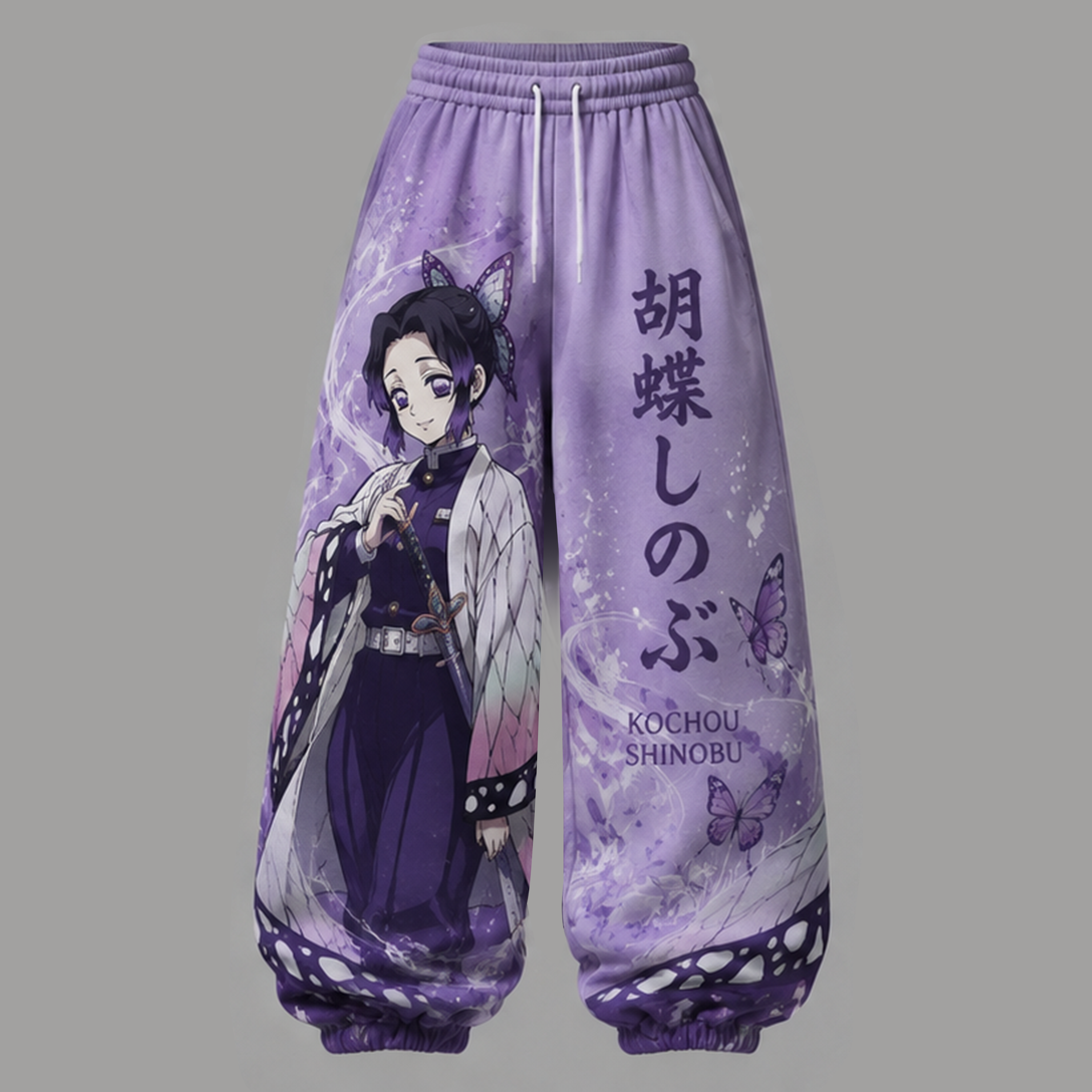 Demon Slayer Cropped Long Sleeve Hoodie & High Waist Jogger Pants Two Piece