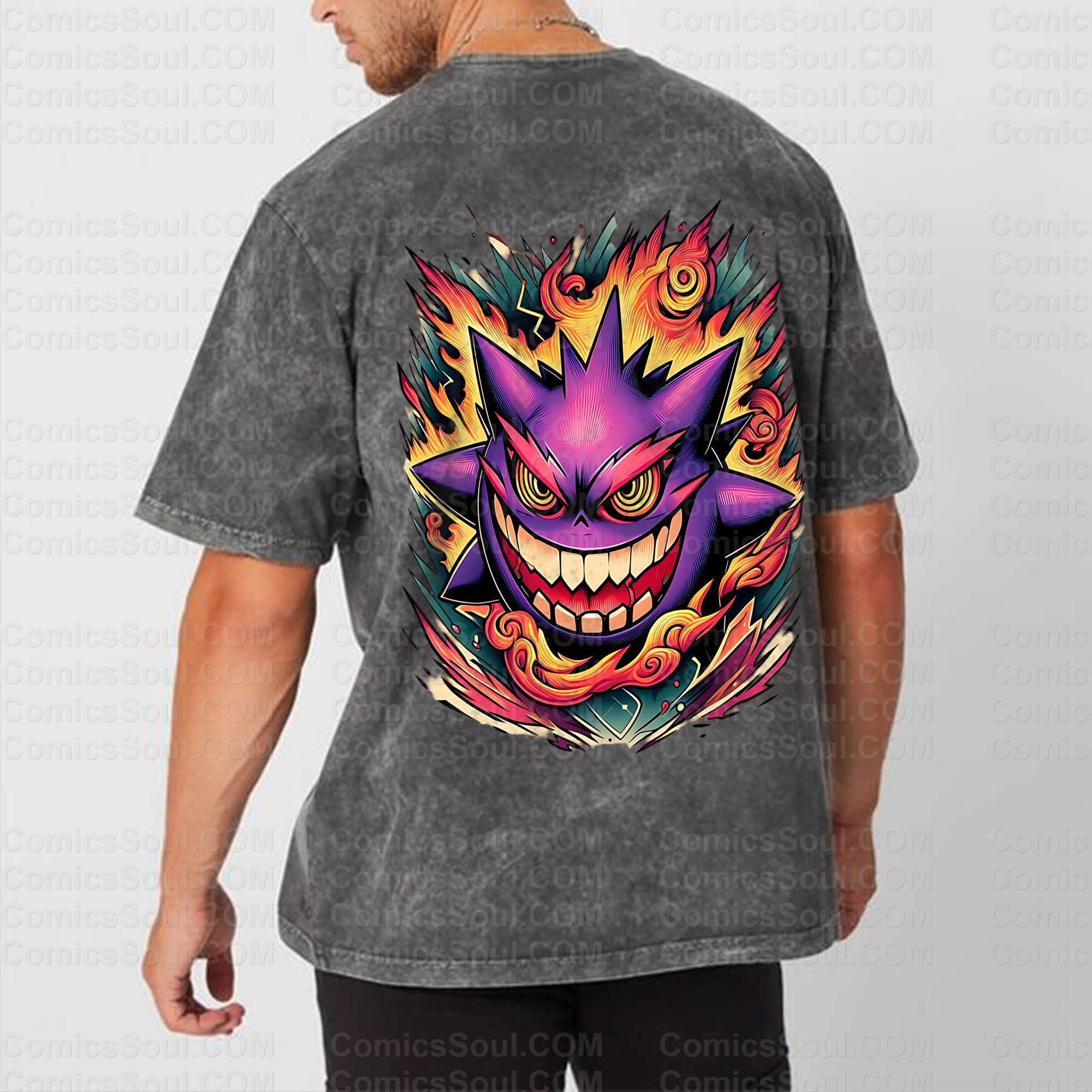 Vintage 3D Direct Inkjet Printed Washed Unisex T-Shirt