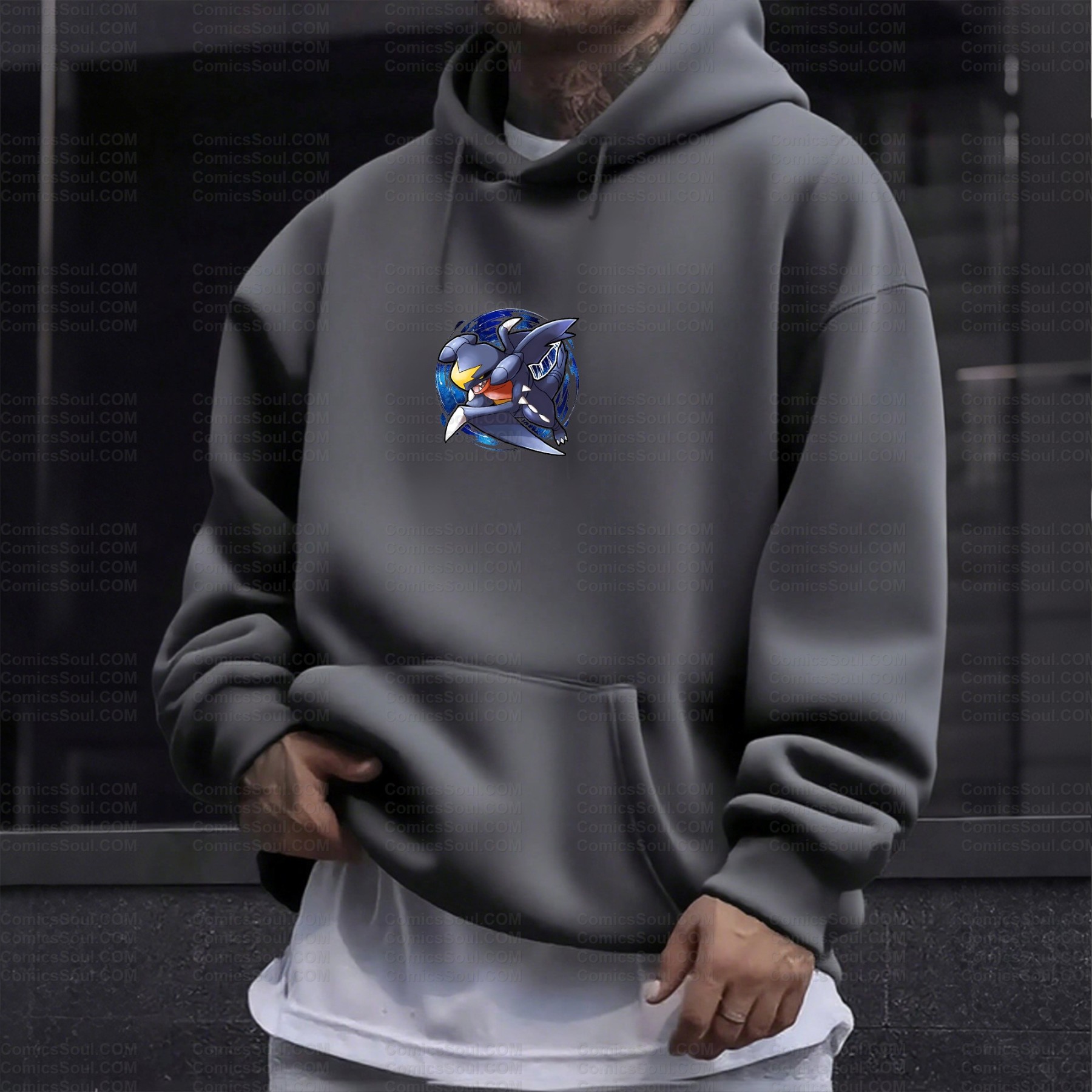 Plus Velvet Unisex Anime Graphic Streetwear Vintage Hoodie