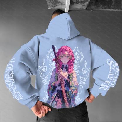Unisex “Demon Slayer” Anime Graphic Streetwear Vintage Hoodie