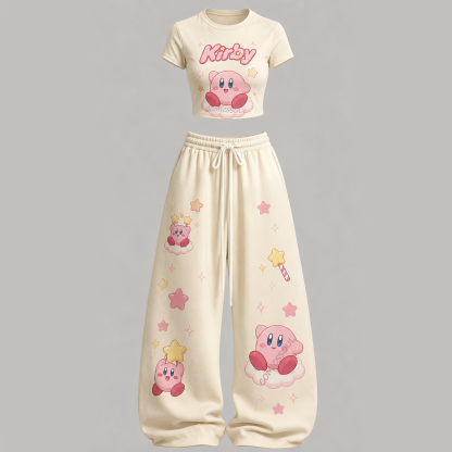 Kirby's Dream Land T-Shirt  & Elasticated Trousers Two-Piece Set
