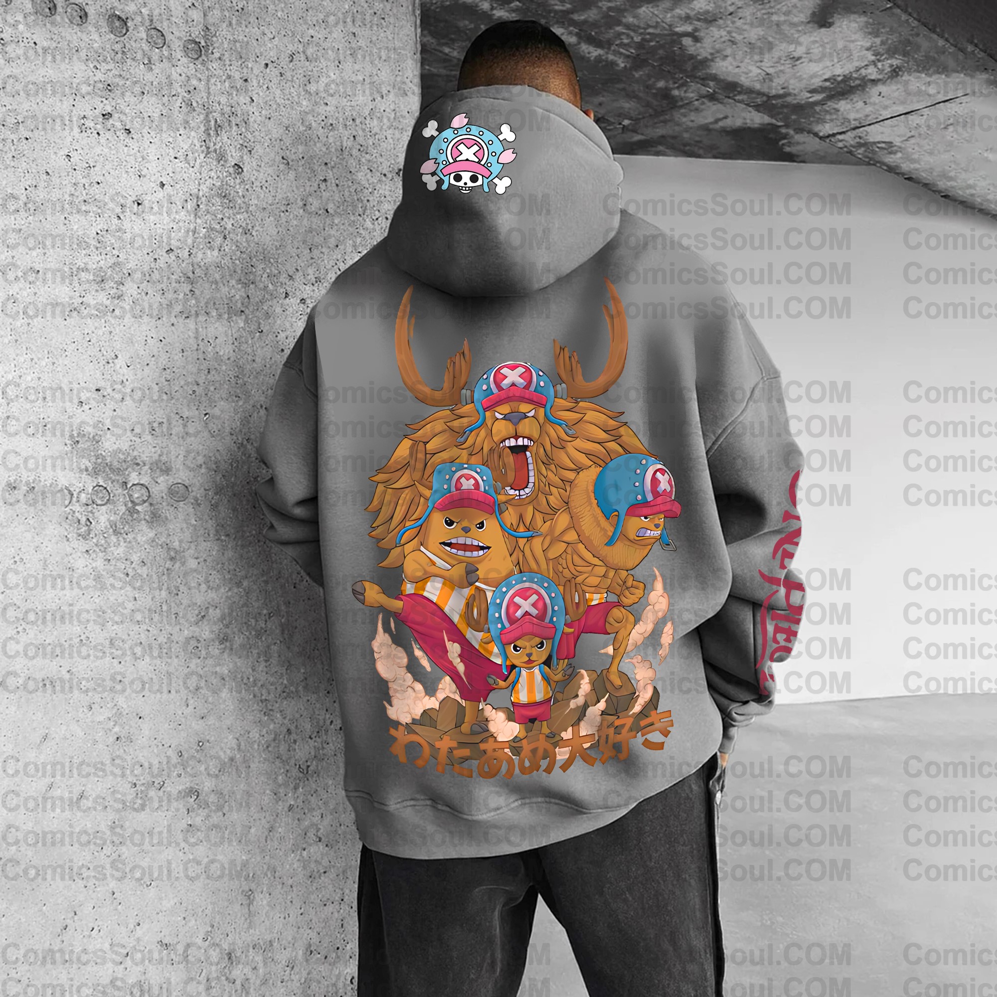 Plus Velvet Unisex Anime Graphic Streetwear Vintage Hoodie