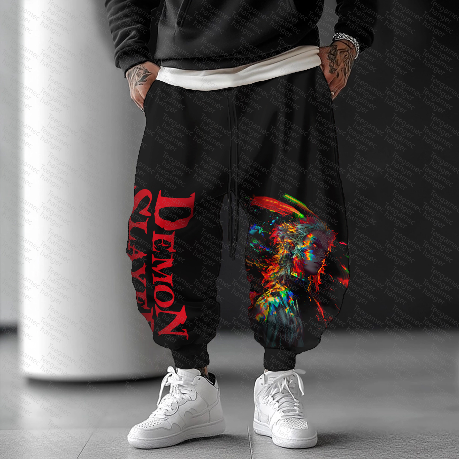 Unisex  Casual Anime Streetwear Pants