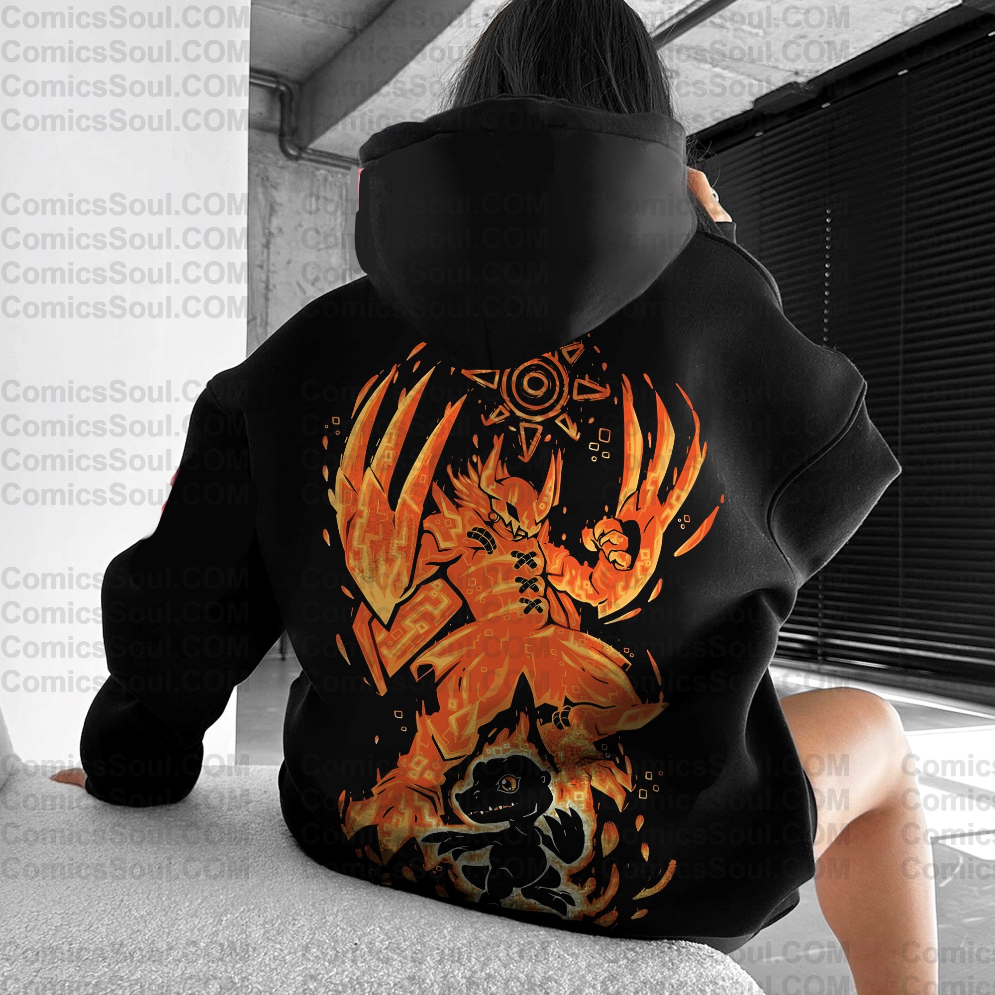 ‘‘Digimon " Anime Inspired Vintage Hoodie