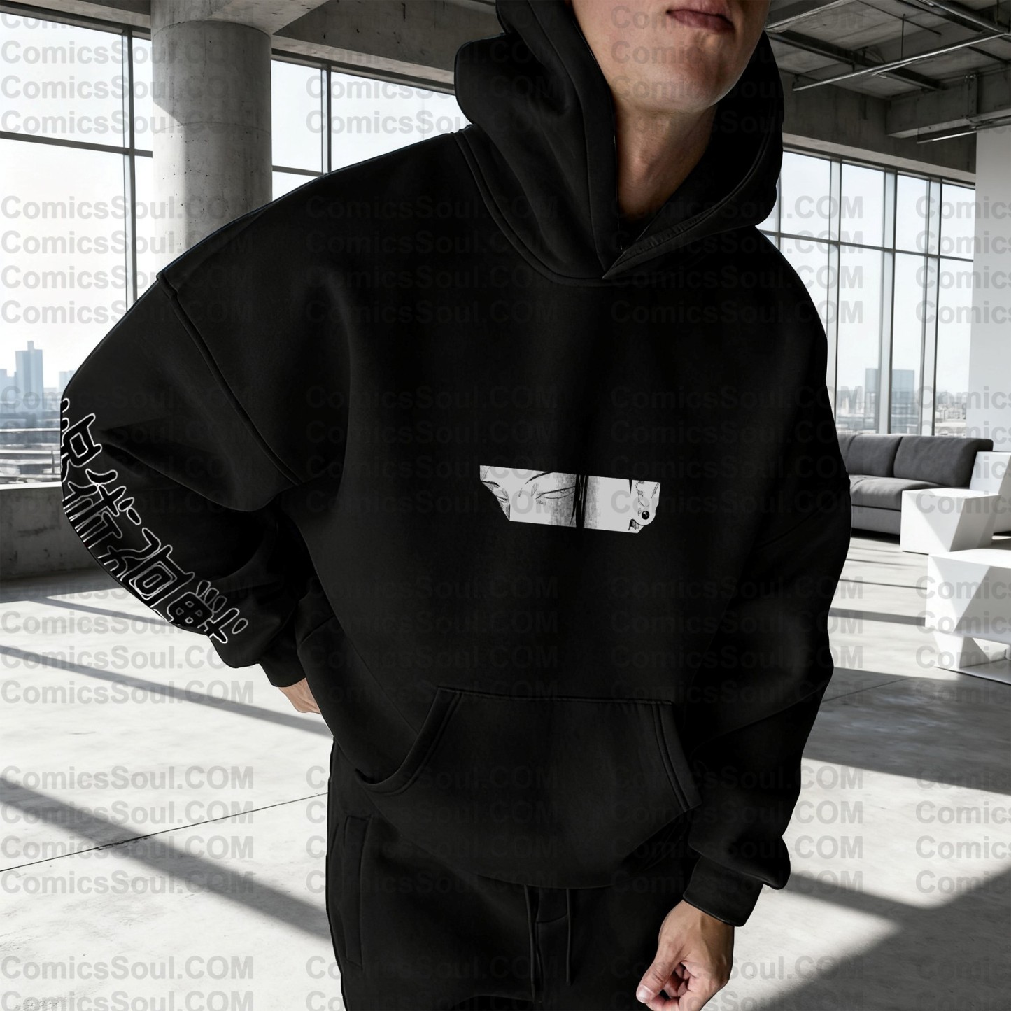 Plus Velvet Unisex Anime Graphic Streetwear Vintage Hoodie