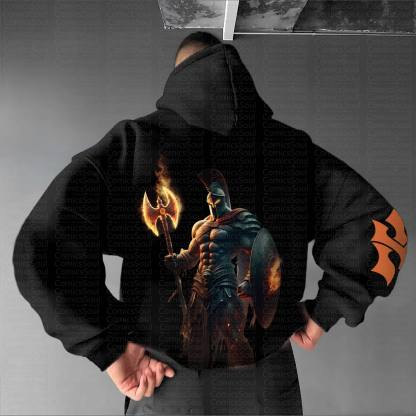 Unisex Anime Graphic Streetwear Vintage Hoodie丨Spartan