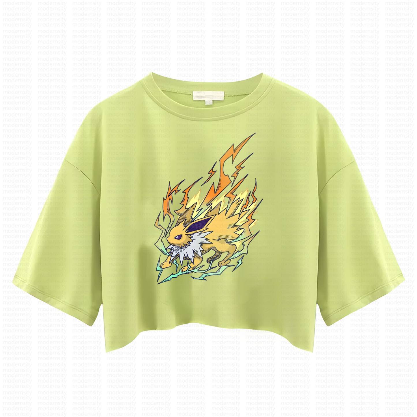 Cute and playful "Pokémon" summer women's cropped top
