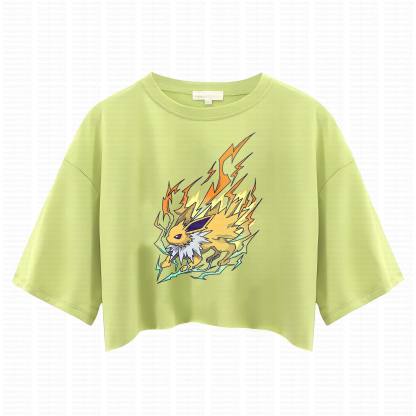 Cute and playful "Pokémon" summer women's cropped top