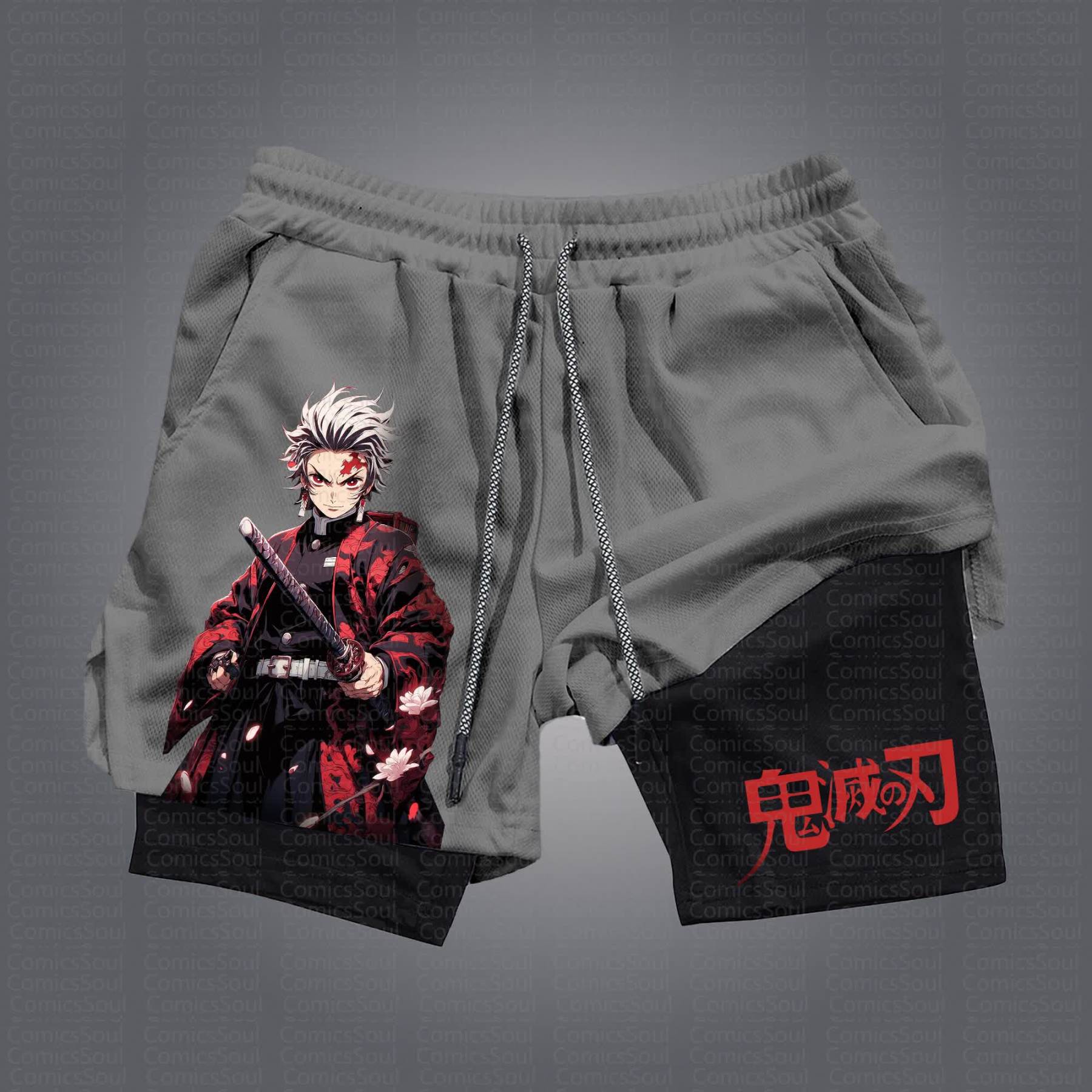 Unisex Casual Anime Streetwear Shorts 丨Demon Slayer X Pokémon