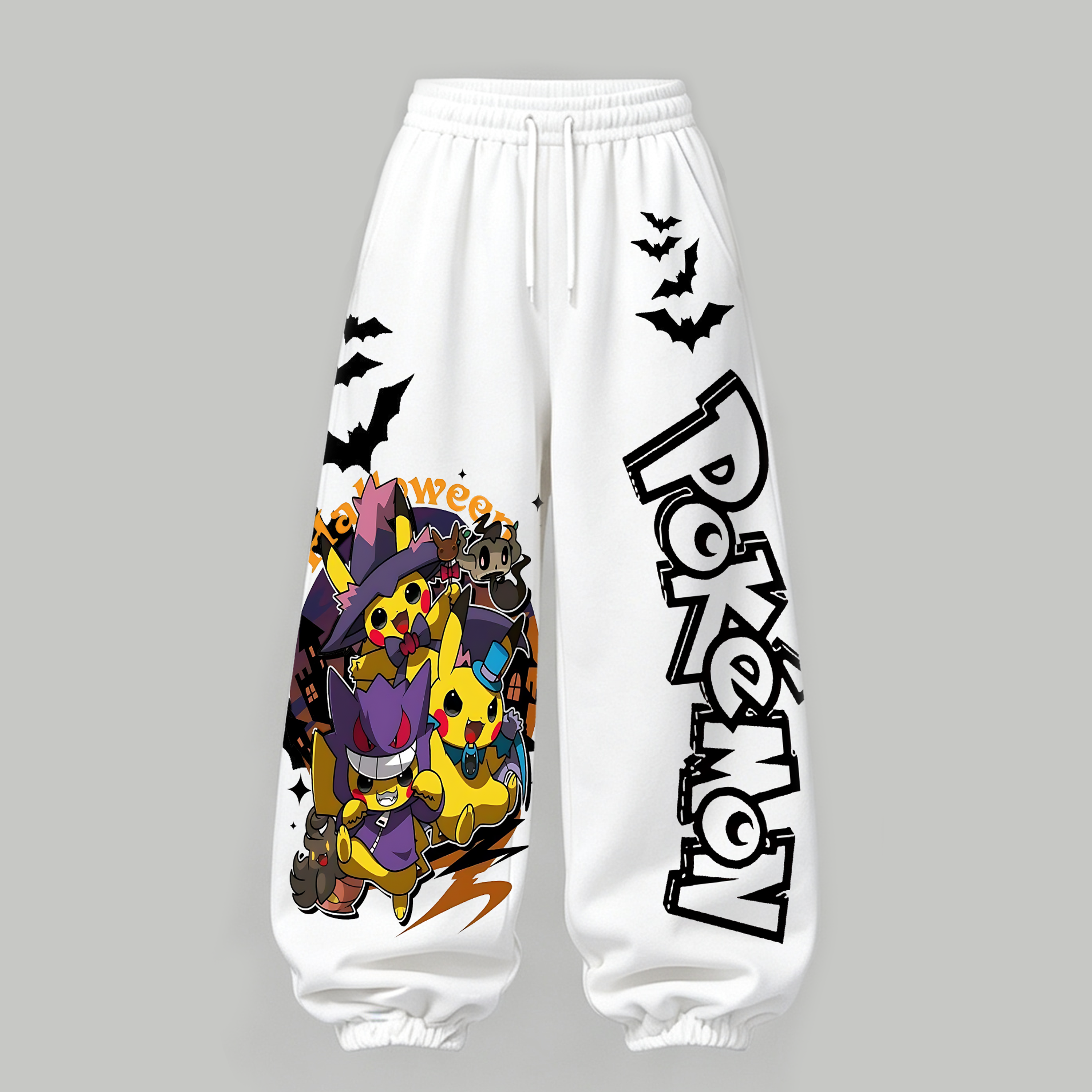 Pokémon Halloween Series Cropped Long Sleeve Hoodie & High Waist Jogger Pants Two Piece