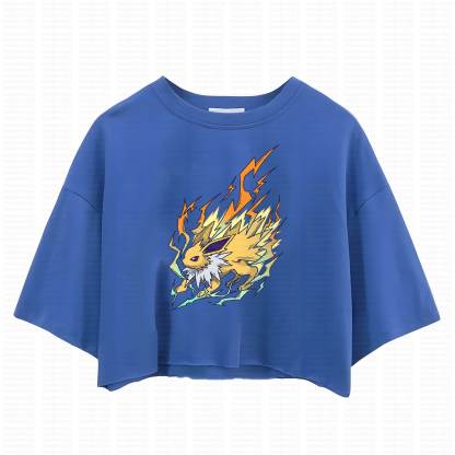 Cute and playful "Pokémon" summer women's cropped top