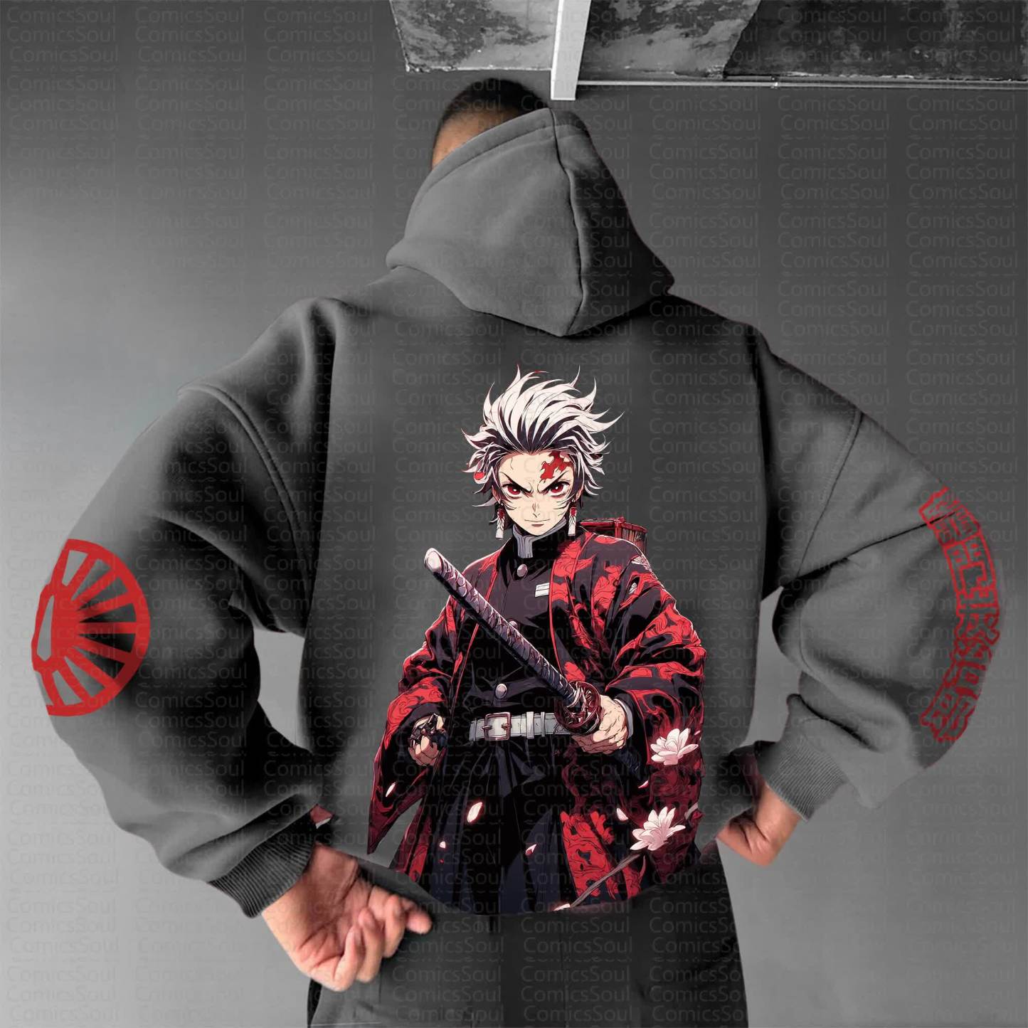 Unisex Anime Graphic Streetwear Vintage Hoodie丨Demon Slayer X Pokémon