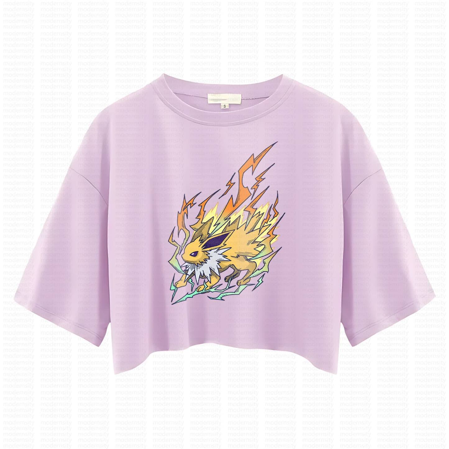 Cute and playful "Pokémon" summer women's cropped top
