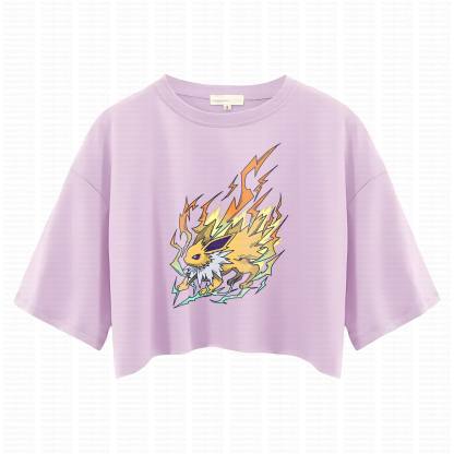 Cute and playful "Pokémon" summer women's cropped top