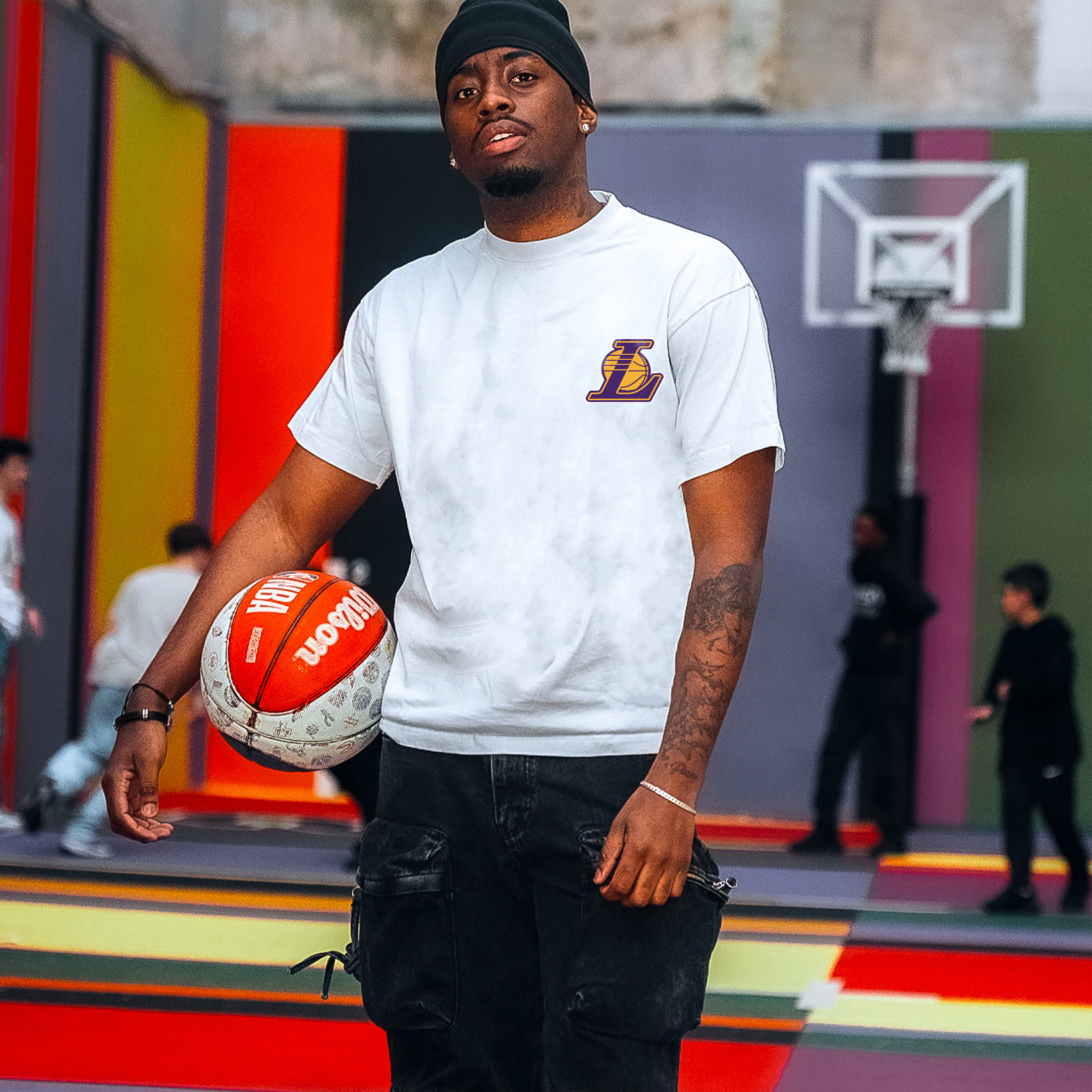 Unisex Vintage Tee丨Lakers X Demon Slayer Tee