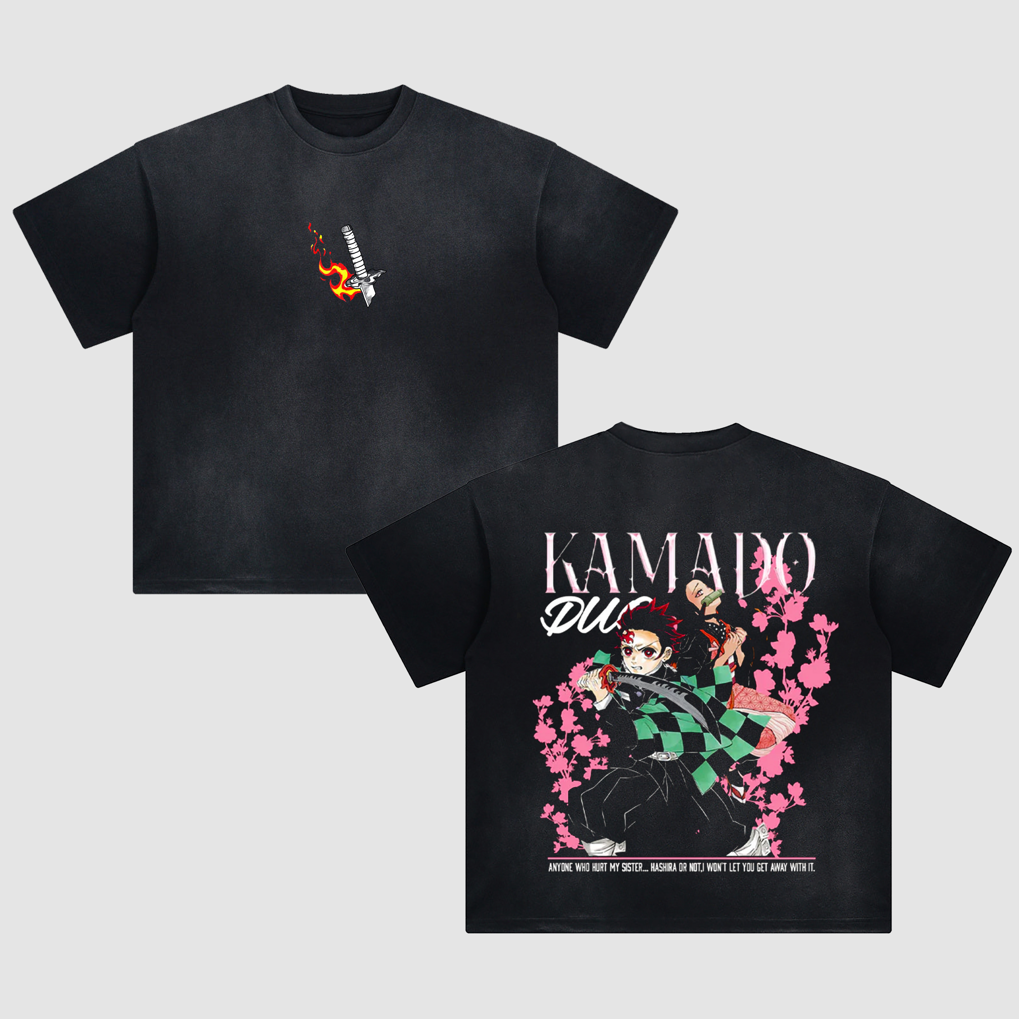 Unisex Fit ANIME Washed T-Shirt