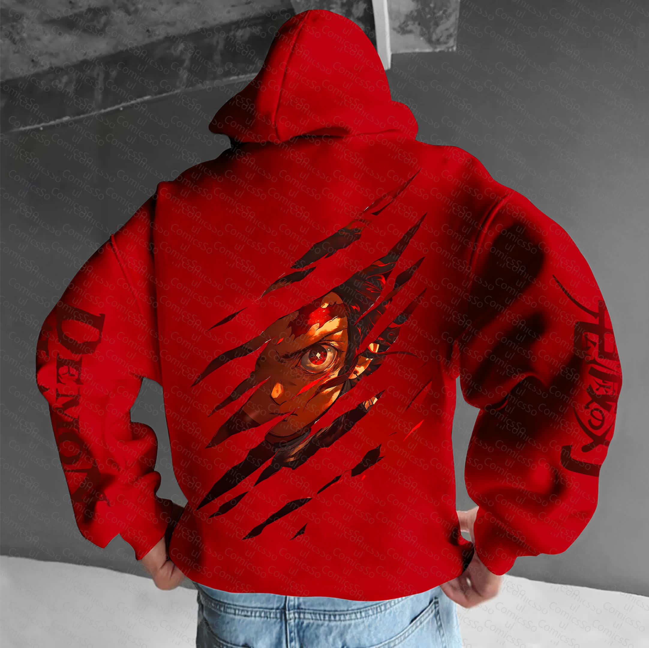 Unisex “Demon Slayer” Anime Graphic Streetwear Vintage Hoodie