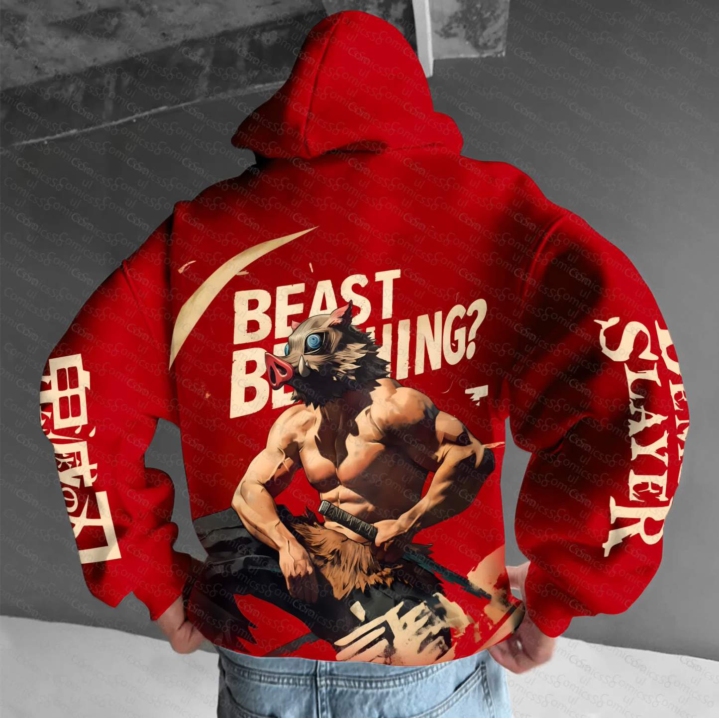 Unisex “Demon Slayer” Anime Graphic Streetwear Vintage Hoodie