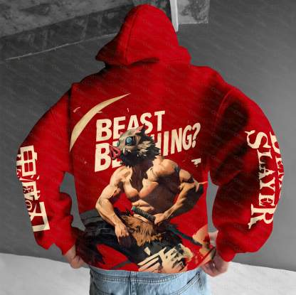 Unisex “Demon Slayer” Anime Graphic Streetwear Vintage Hoodie