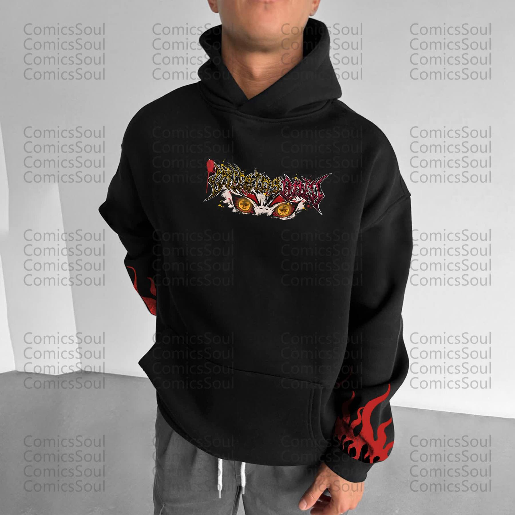 Unisex “Demon Slayer” Anime Graphic Streetwear Vintage Hoodie