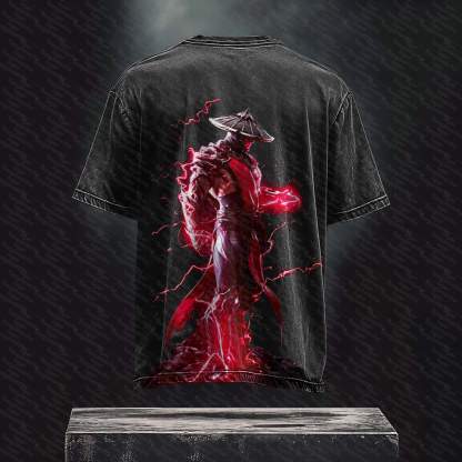 Unisex  Inspired Vintage Washed T-Shirt丨 Mortal Kombat