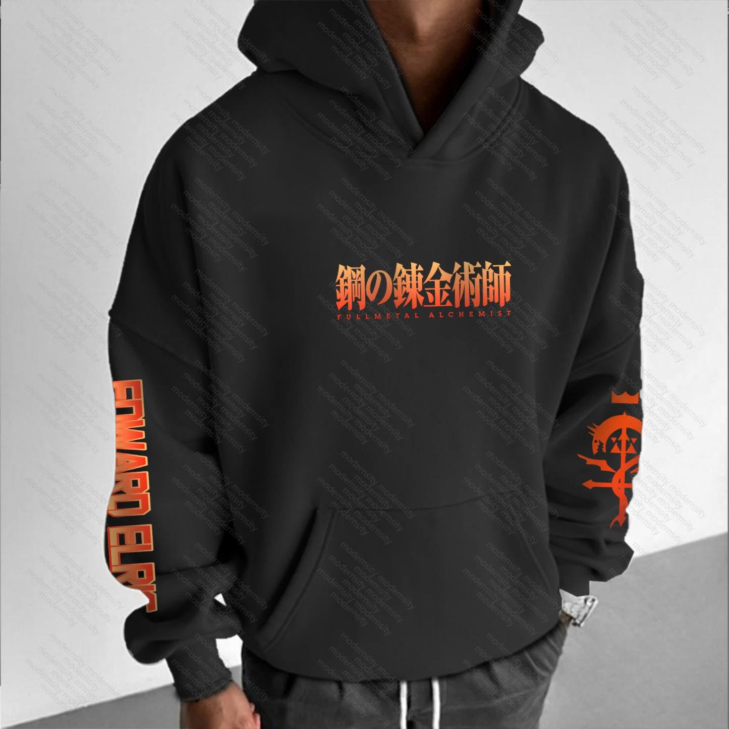 Unisex “Fullmetal Alchemist” Anime Graphic Streetwear Vintage Hoodie