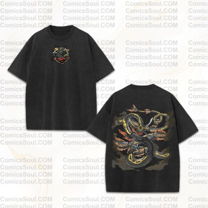 Vintage 3D Direct Inkjet Printed Washed Unisex T-Shirt