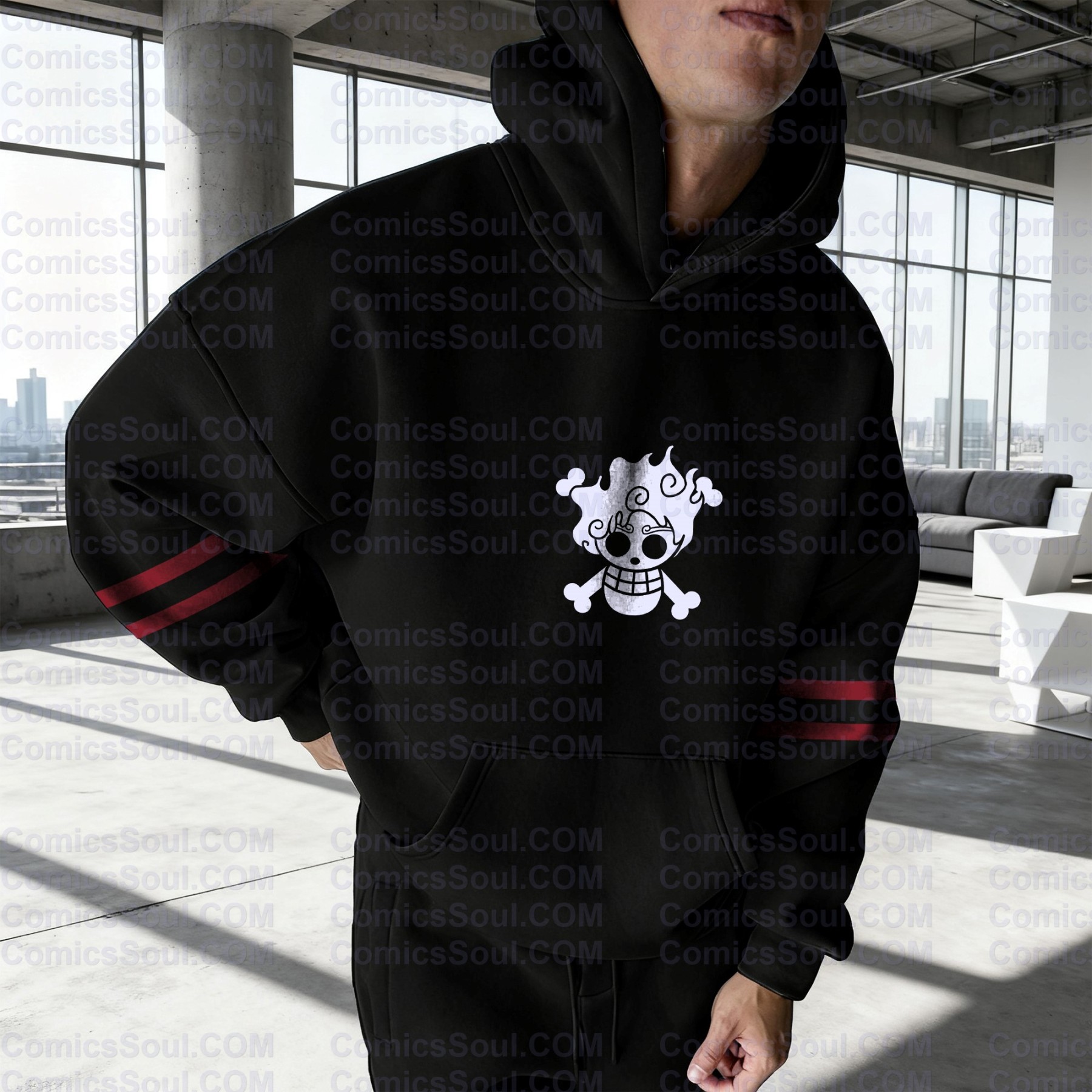 Plus Velvet Unisex Anime Graphic Streetwear Vintage Hoodie