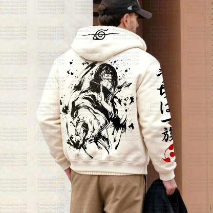 Unisex Graphic Streetwear Vintage Zipper Cardigan Plush Hoodid