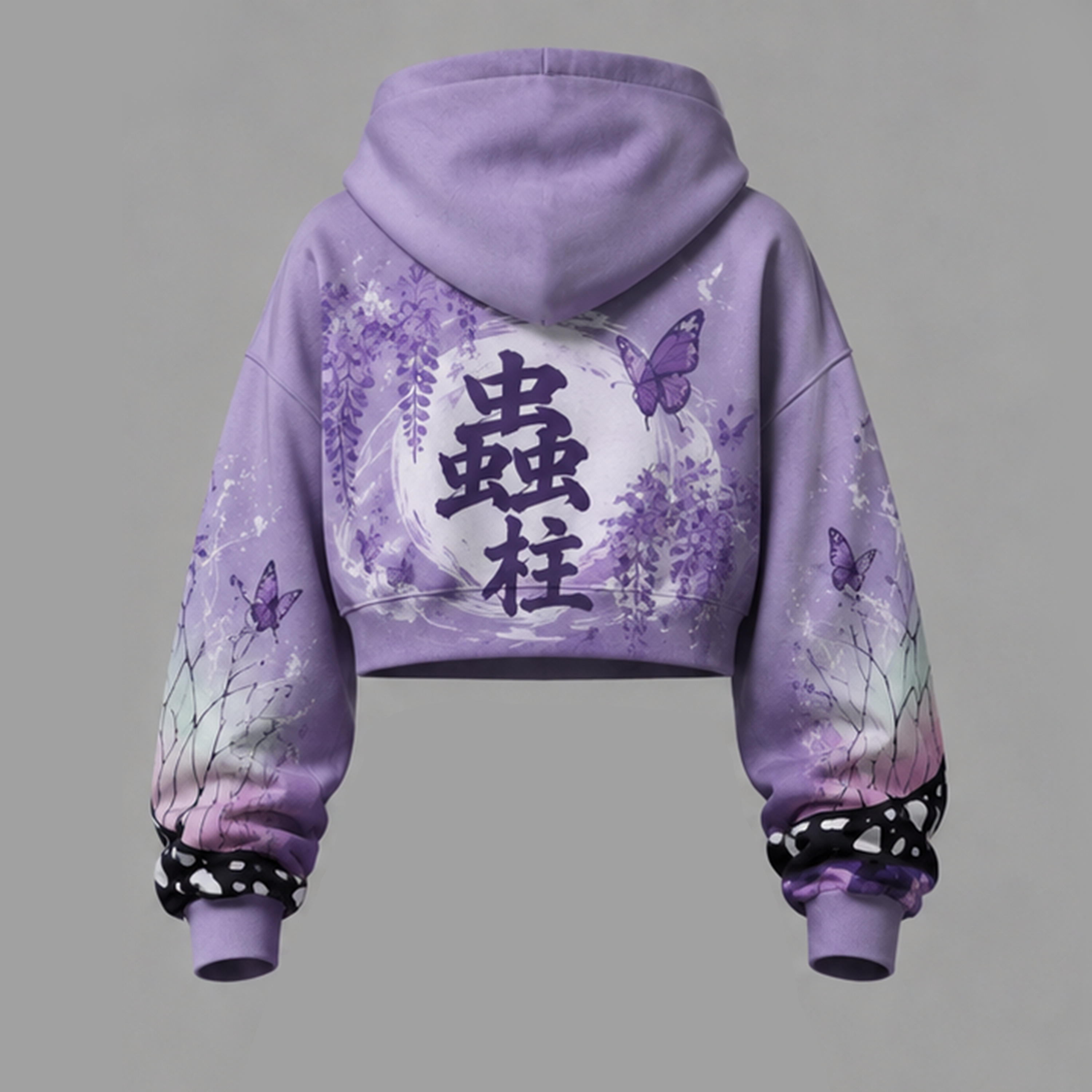 Demon Slayer Cropped Long Sleeve Hoodie & High Waist Jogger Pants Two Piece