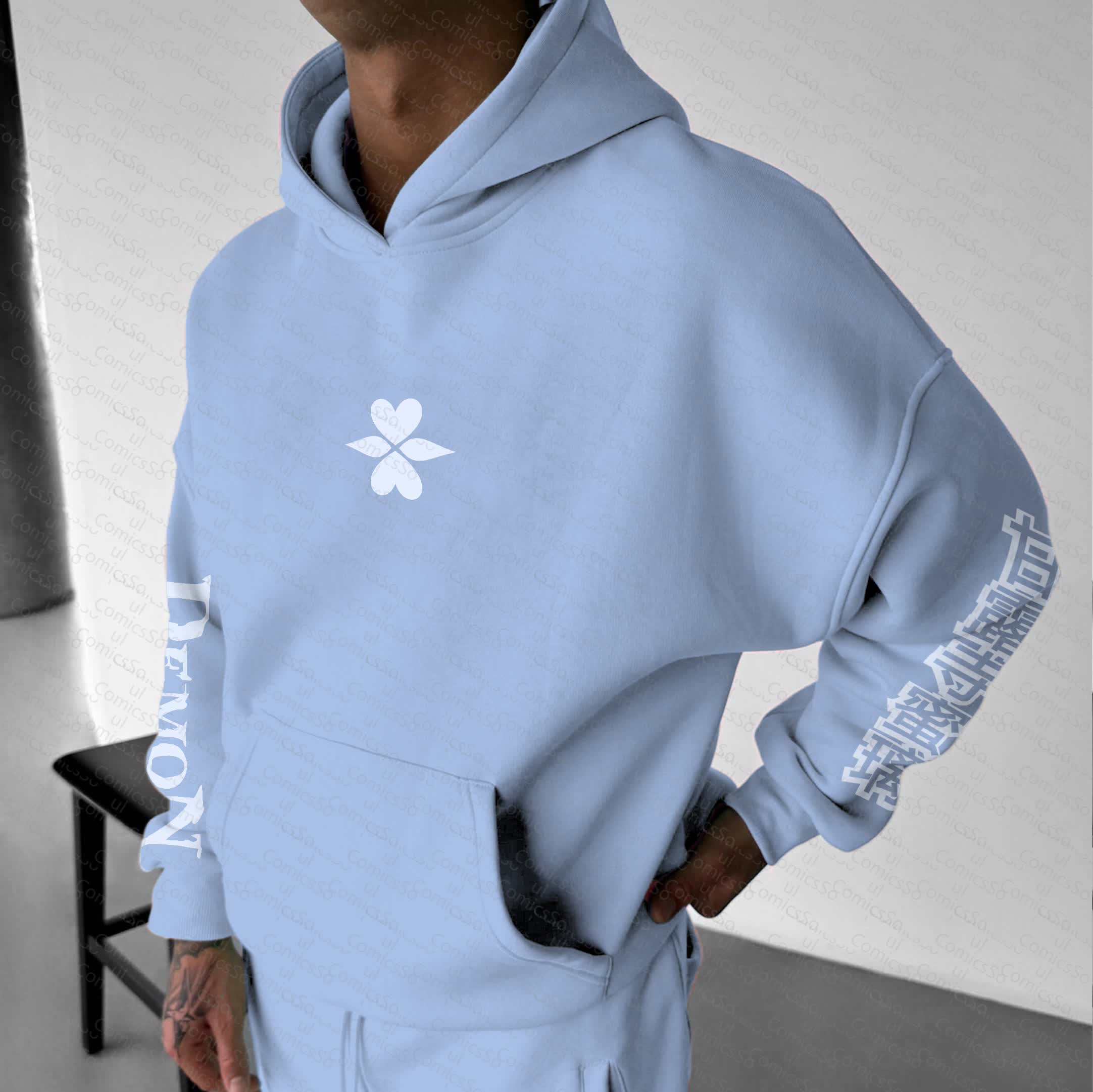 Unisex “Demon Slayer” Anime Graphic Streetwear Vintage Hoodie