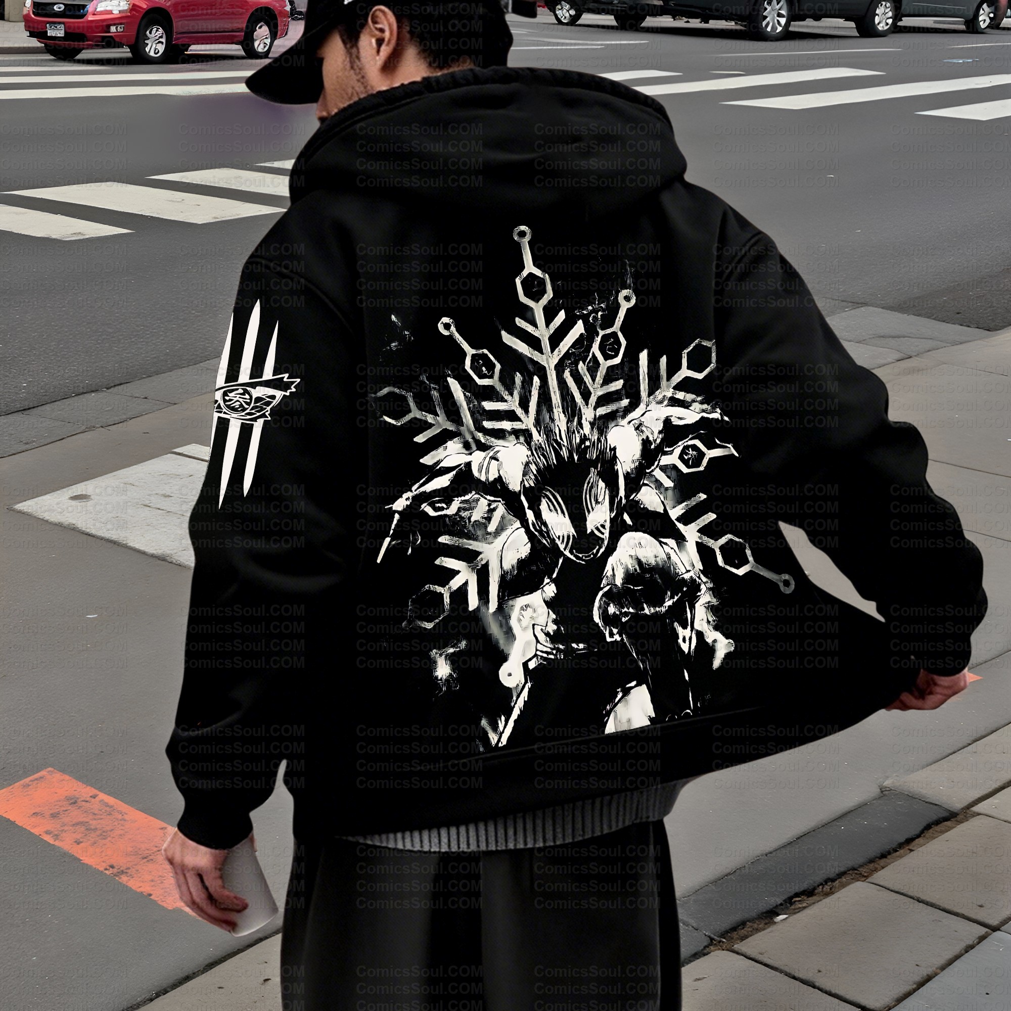 Unisex Graphic Streetwear Vintage Zipper Cardigan Plush Hoodie