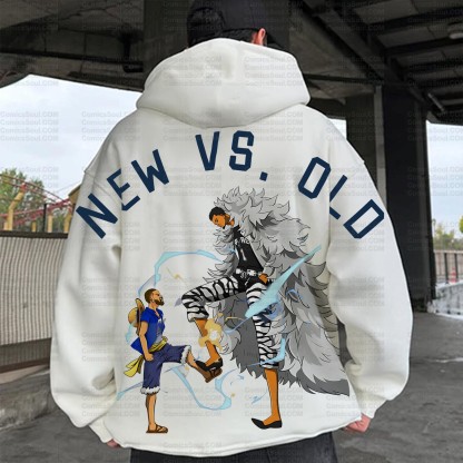 Unisex Anime Inspired Vintage Plush Hoodie