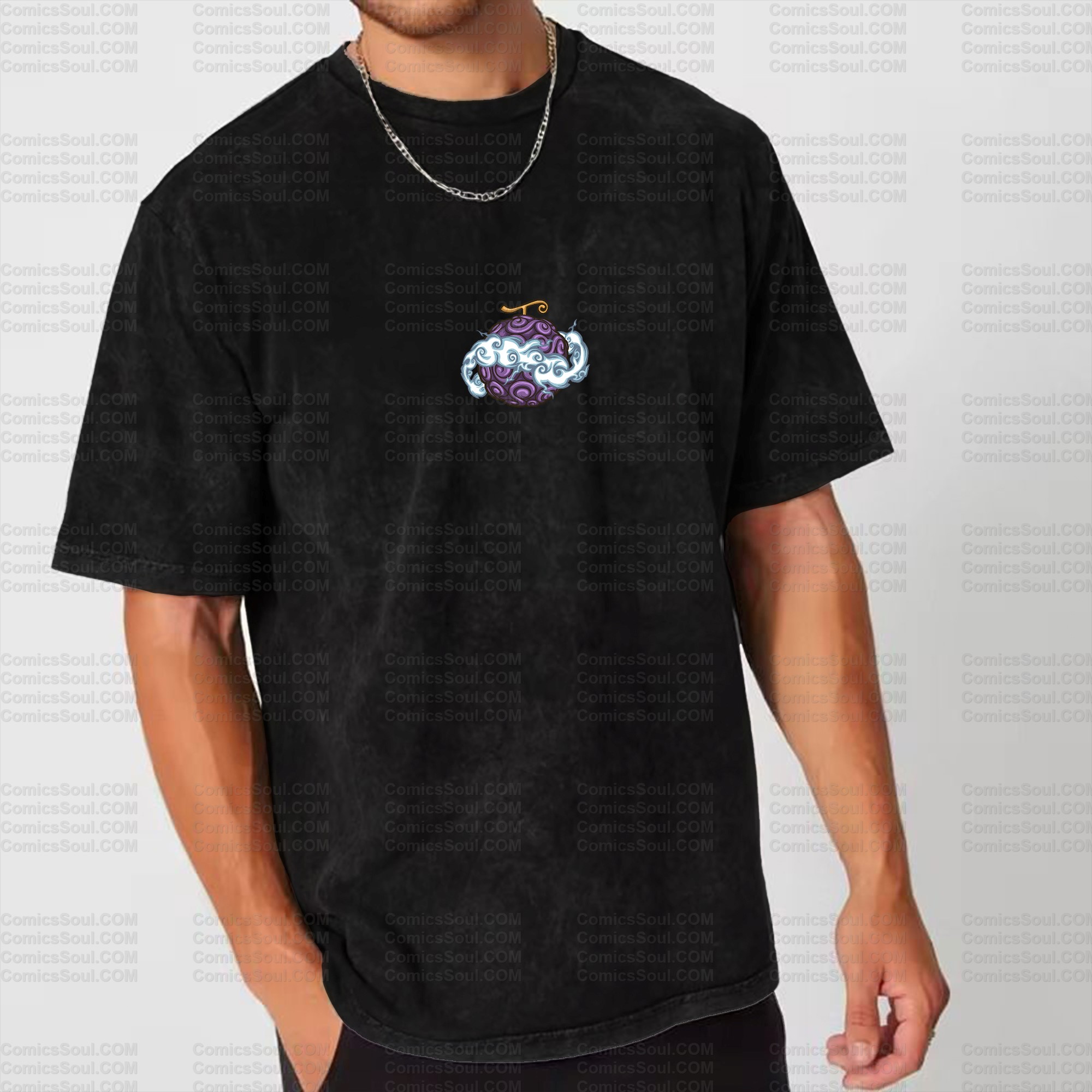 One Piece Printed Unisex Washed T-Shirt