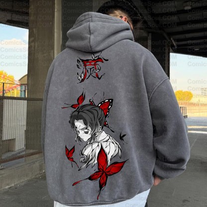 Vintage 3D Direct Inkjet Printed Washed Unisex Plush Hoodie| KNY