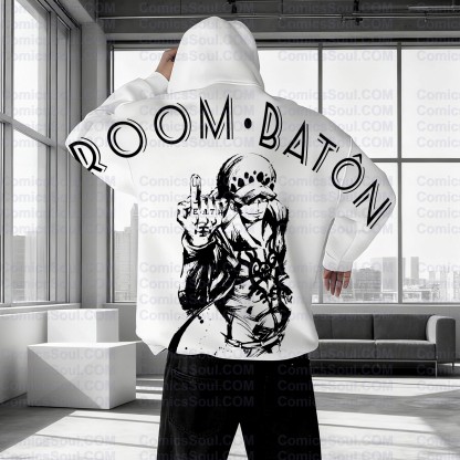 Plus Velvet Unisex Anime Graphic Streetwear Vintage Hoodie