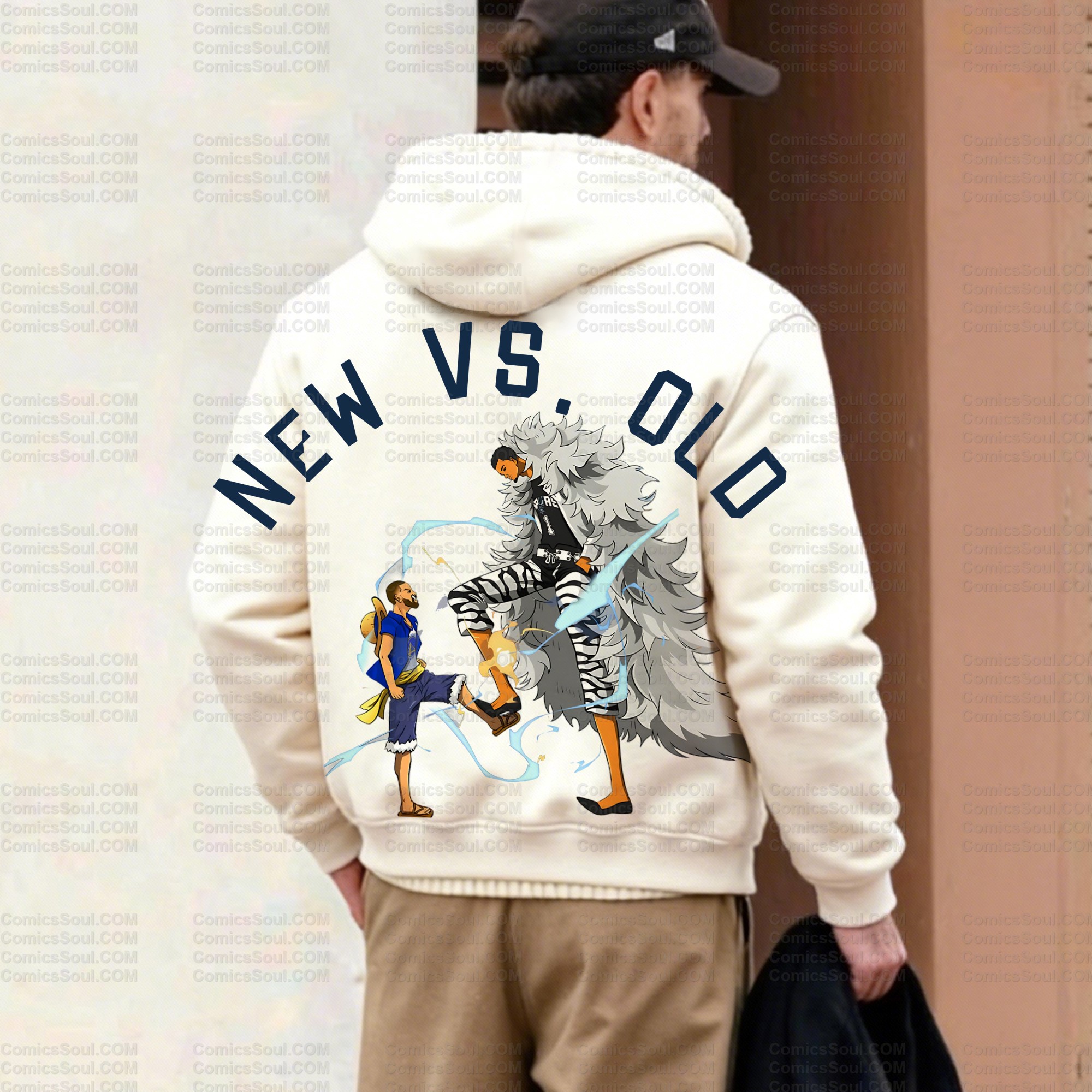 Unisex Graphic Streetwear Vintage Zipper Cardigan Plush Hoodie