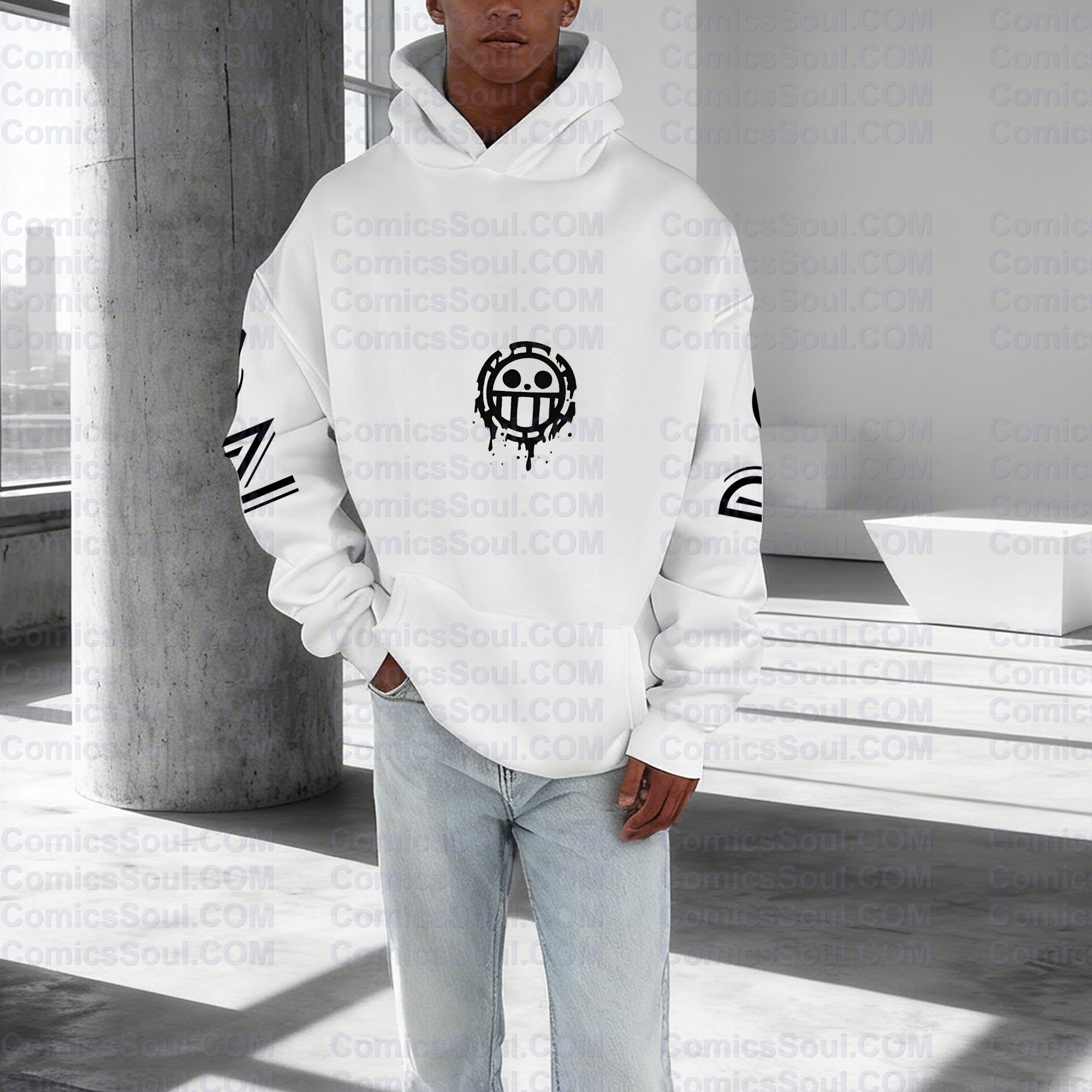 Plus Velvet Unisex Anime Graphic Streetwear Vintage Hoodie