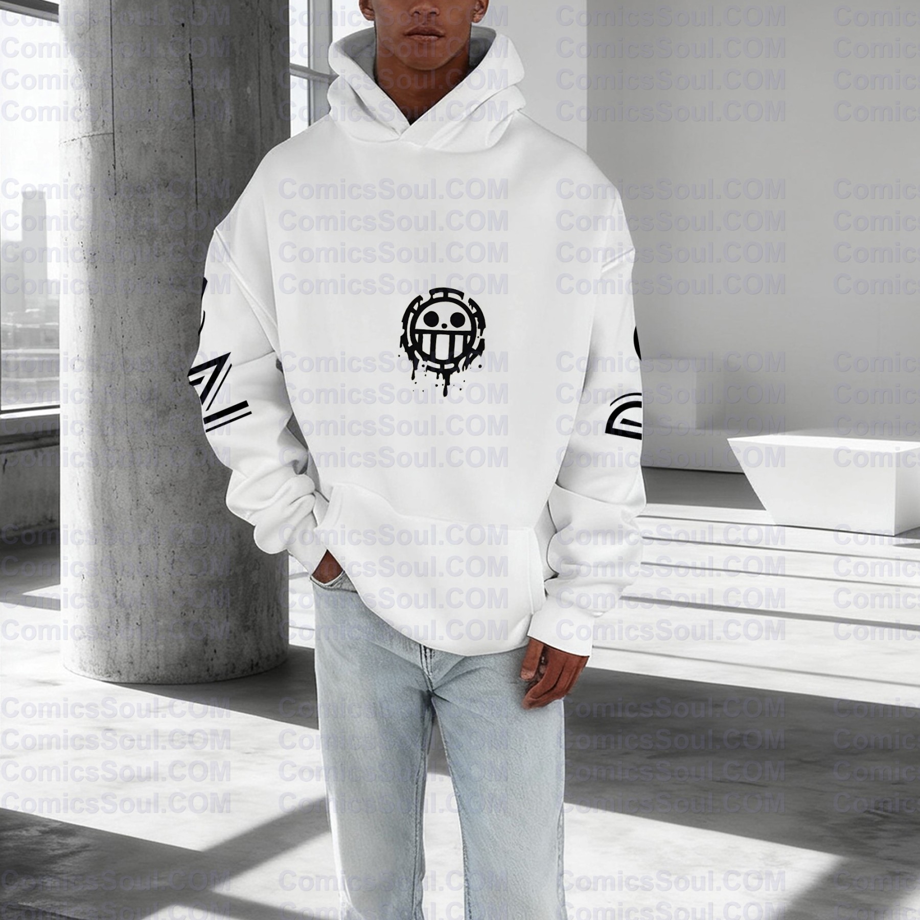 Plus Velvet Unisex Anime Graphic Streetwear Vintage Hoodie