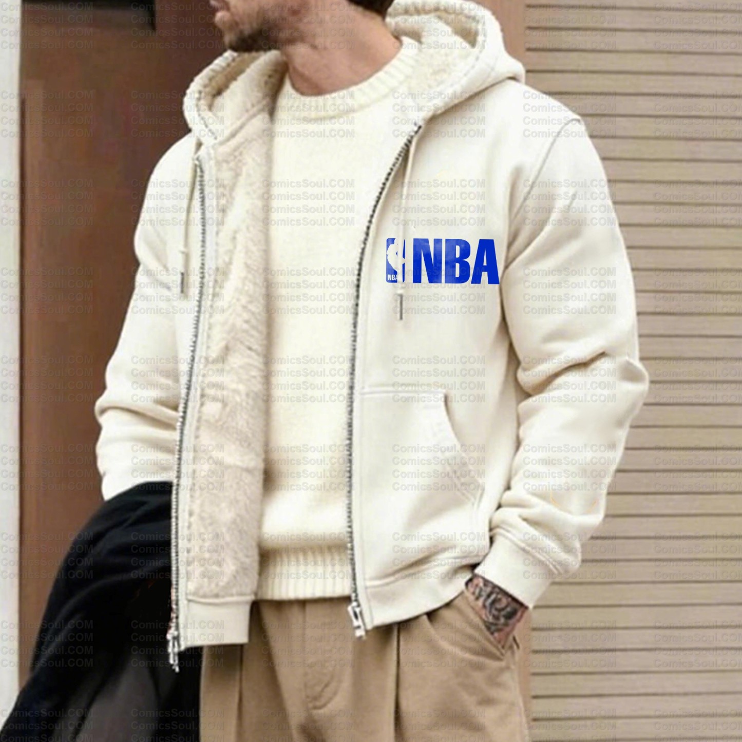 Unisex Graphic Streetwear Vintage Zipper Cardigan Plush Hoodie