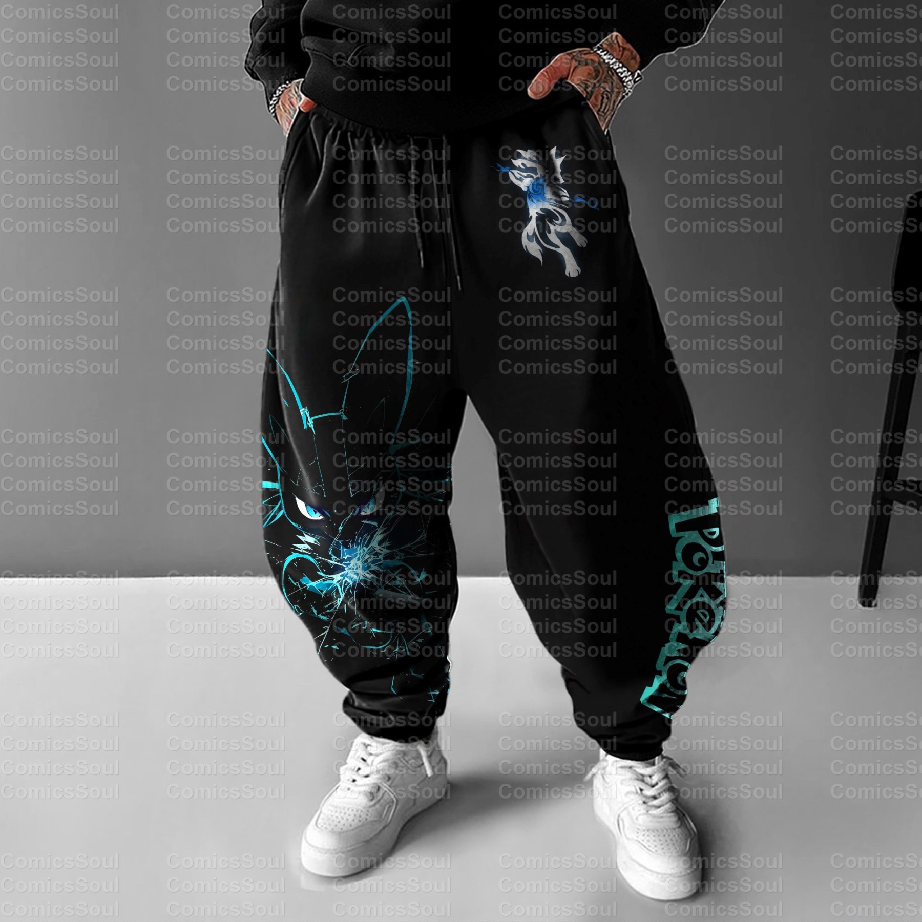 Unisex Anime Inspired Vintage Pants丨Demon Slayer X Pokémon